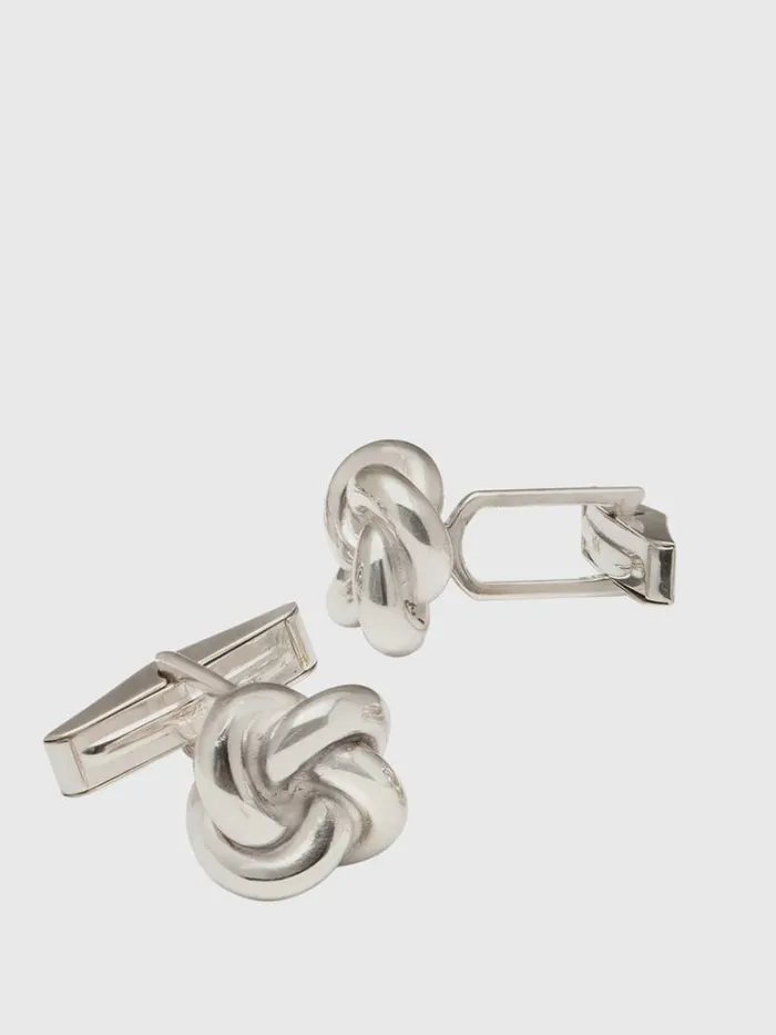 Jewelry Mens Paul Stuart Sterling Silver Knot Cufflinks Silver