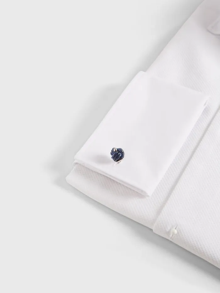 Jewelry Mens Paul Stuart Sterling Silver With Sodalite Carved Knot Cufflinks Blue