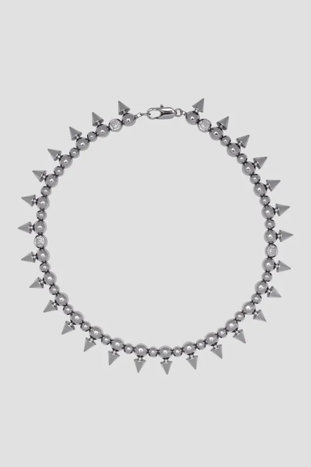 Jewelry WomenMen MISBHV Ball Chain Spike Necklace Silver