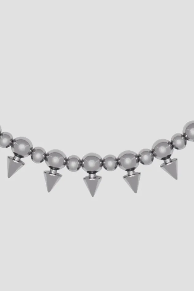 Jewelry WomenMen MISBHV Ball Chain Spike Necklace Silver