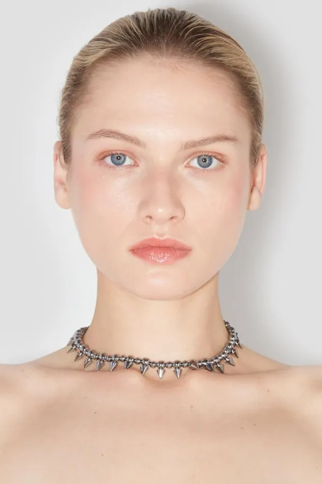Jewelry WomenMen MISBHV Ball Chain Spike Necklace Silver