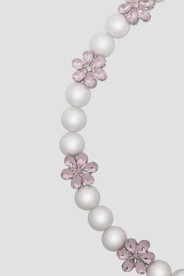 Jewelry WomenMen MISBHV Flowers And Pearls Necklace Silver