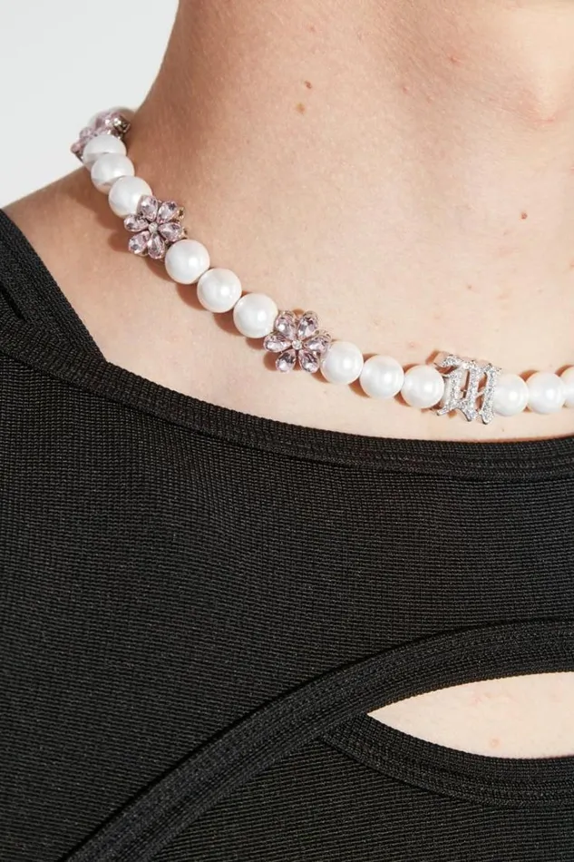 Jewelry WomenMen MISBHV Flowers And Pearls Necklace Silver