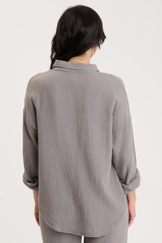 Judson Shacket Zinc Pigment Clothing XCVI ShirtsBlouses