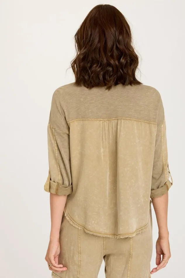 Kapp ButtonUp Distress Wash Linwood Clothing XCVI ShirtsBlouses