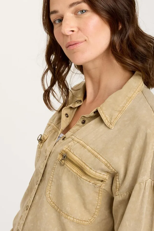 Kapp ButtonUp Distress Wash Linwood Clothing XCVI ShirtsBlouses