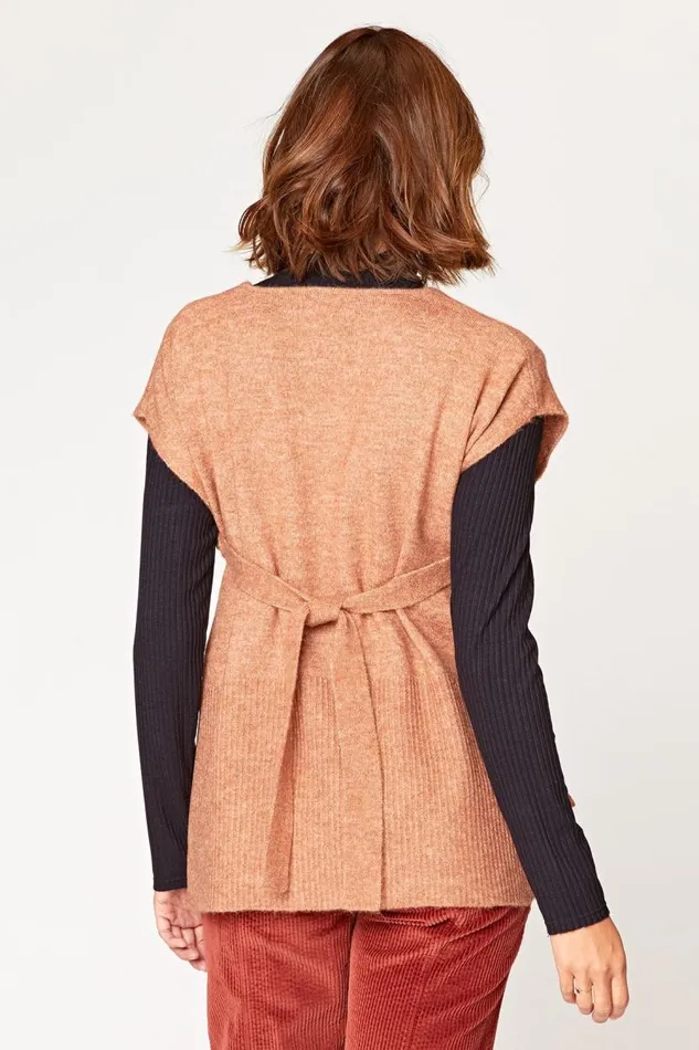 Kerby Sweater Vest Smoked Paprika Clothing XCVI Sweaters