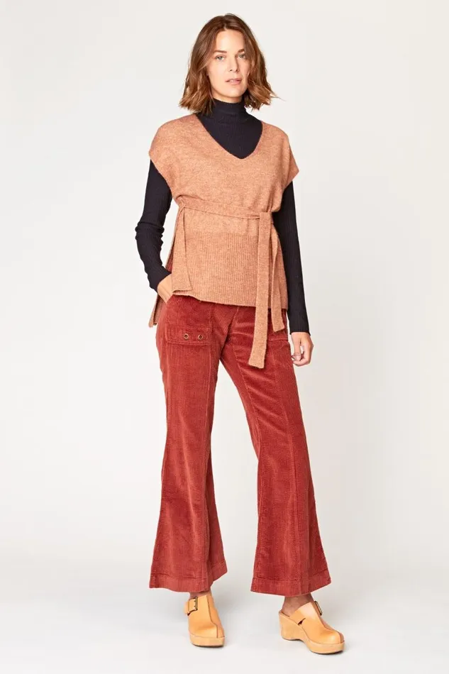 Kerby Sweater Vest Smoked Paprika Clothing XCVI Sweaters