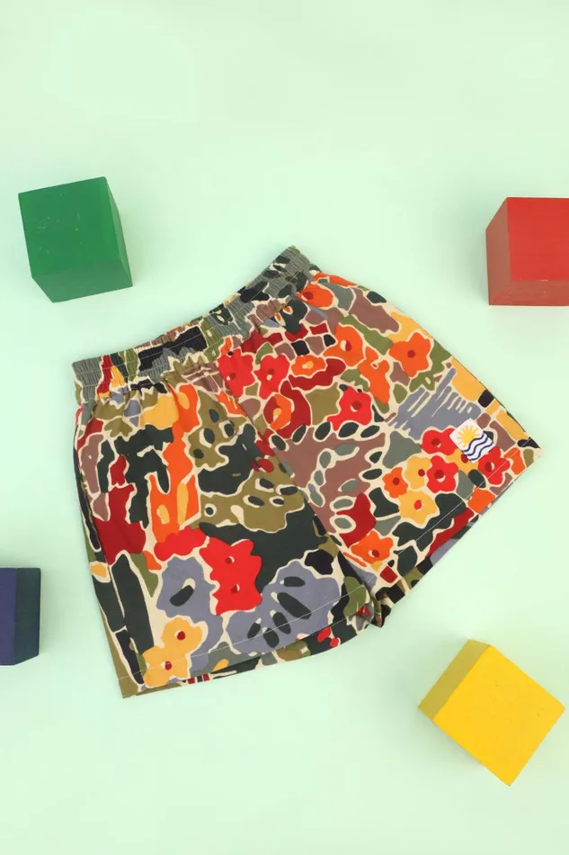 Kids Kids Basic Cotton Shorts Tuscan Floral LF Markey Kids