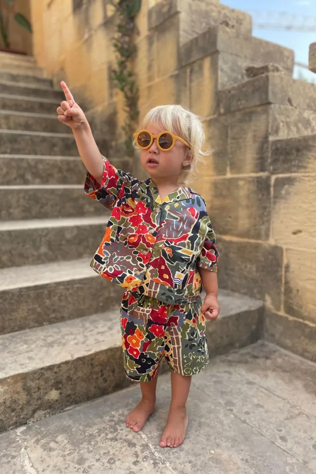 Kids Kids Basic Cotton Shorts Tuscan Floral LF Markey Kids