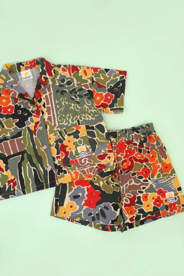 Kids Kids Basic Cotton Shorts Tuscan Floral LF Markey Kids