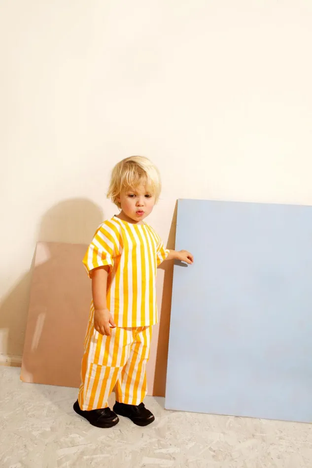 Kids Kids Woodlea Trouser Yellow Stripe LF Markey Kids