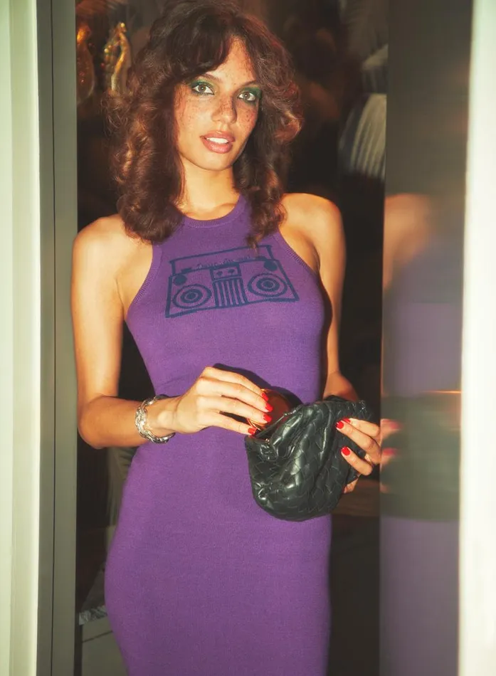 Knitwear Clothing Fleur Du Mal Boombox Knit Racer Dress Purple Haze