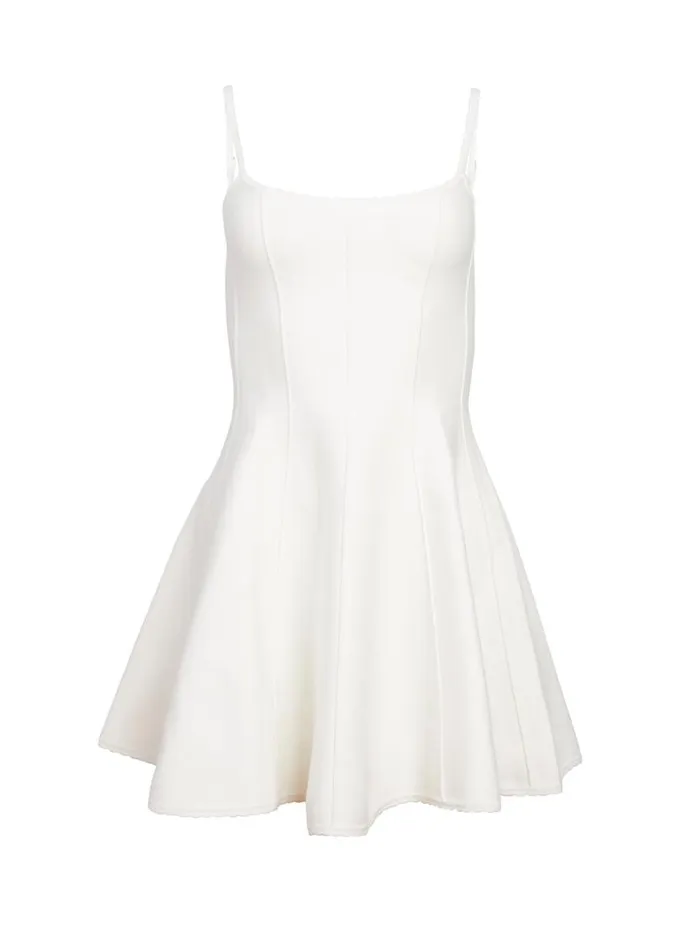 Knitwear Clothing Fleur Du Mal Flared Corset Dress Ivory