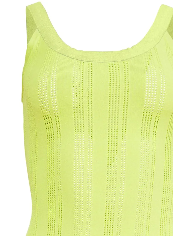 Knitwear Clothing Fleur Du Mal Pointelle Dress Lime Punch