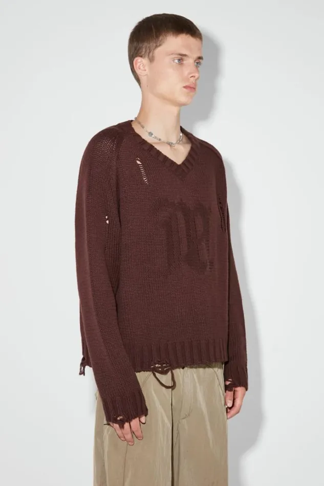Knitwear Men MISBHV Distressed Knit Brown