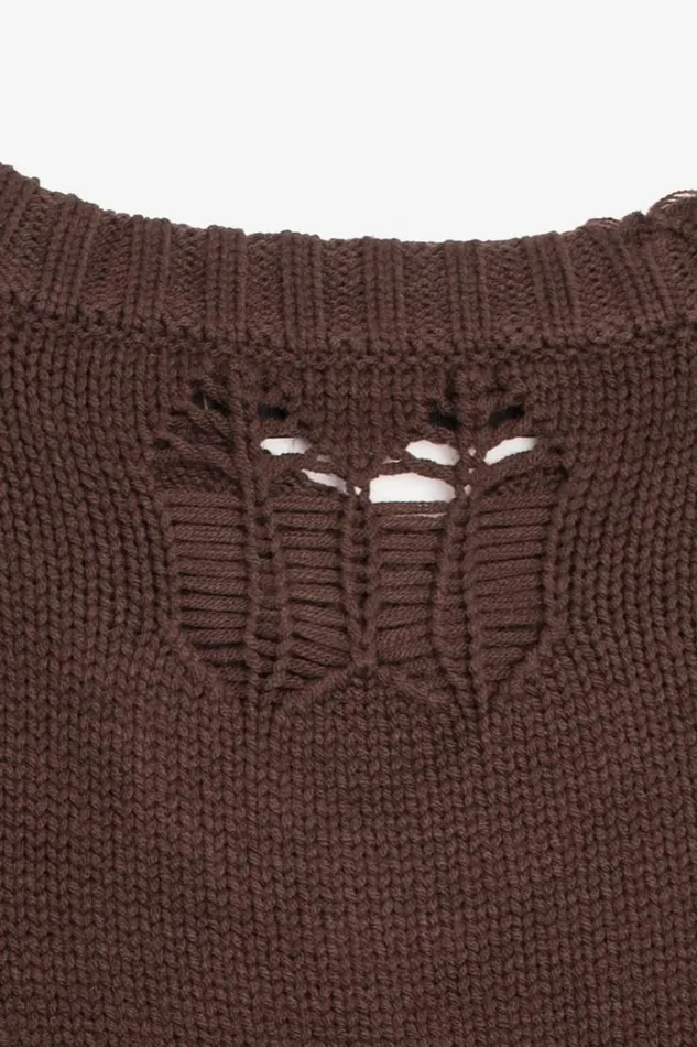 Knitwear Men MISBHV Distressed Knit Brown