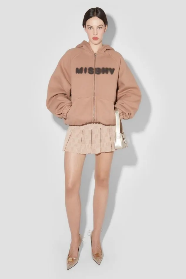 Knitwear Women MISBHV Knitted Monogram Pleated Skirt Stone