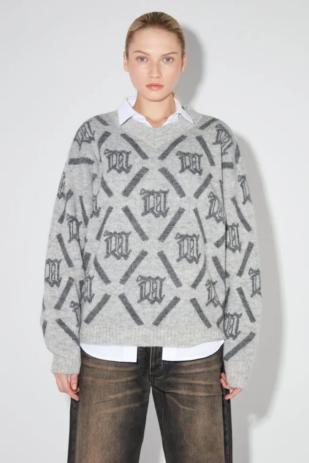 Knitwear Women MISBHV M Argyle Knit Perfect Grey