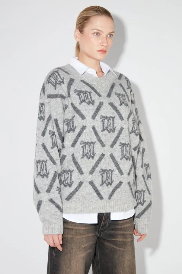Knitwear Women MISBHV M Argyle Knit Perfect Grey