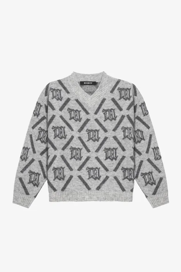 Knitwear Women MISBHV M Argyle Knit Perfect Grey