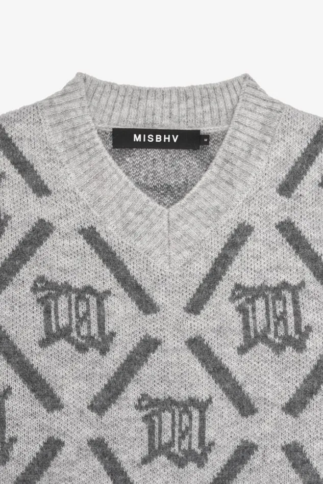 Knitwear Women MISBHV M Argyle Knit Perfect Grey