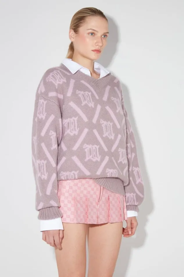 Knitwear Women MISBHV M Argyle Knit Smokey Pink