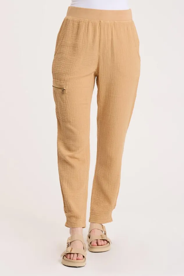 Landry Slim Pant Warm Butterscotch Clothing XCVI Pants