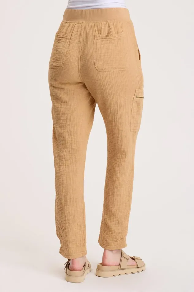 Landry Slim Pant Warm Butterscotch Clothing XCVI Pants