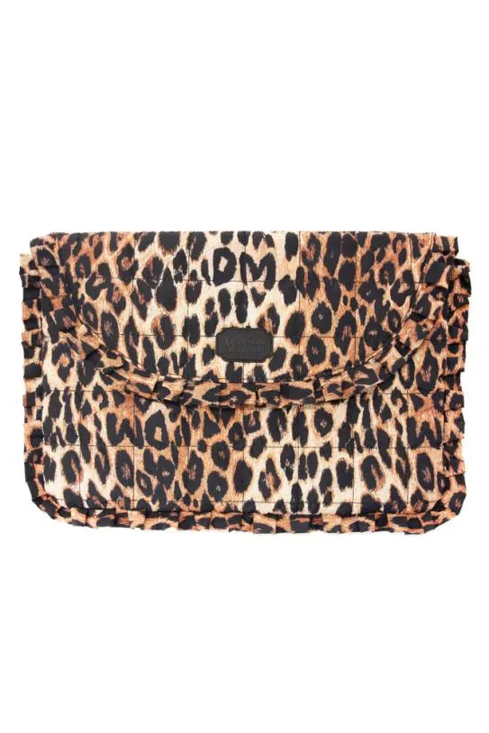 Laptop Covers Accessories Damson Madder Frill Laptop Bag In Leopard