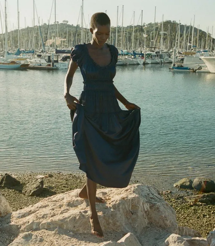 LEANNE DRESS Navy Shop DEN Dresses