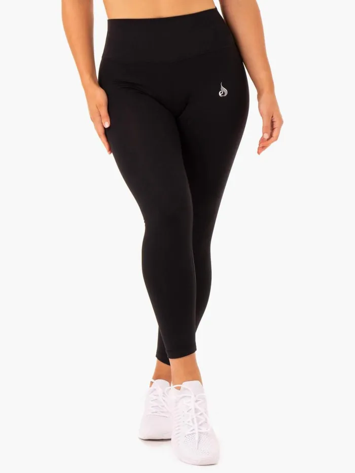 Leggings Womens Ryderwear Base Full Length High Waisted Leggings Black