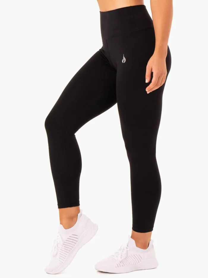 Leggings Womens Ryderwear Base Full Length High Waisted Leggings Black