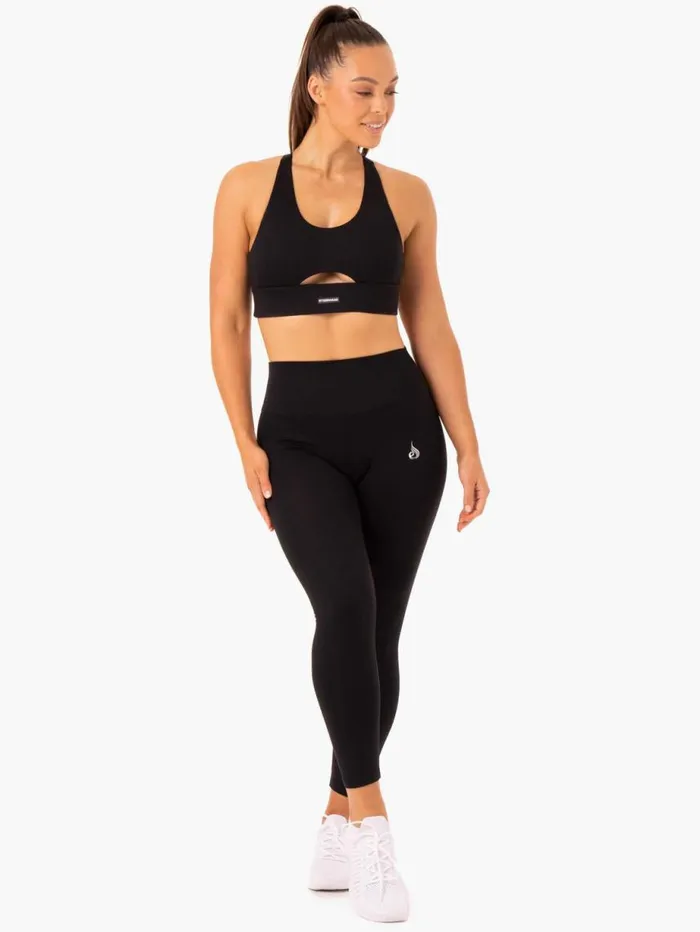 Leggings Womens Ryderwear Base Full Length High Waisted Leggings Black