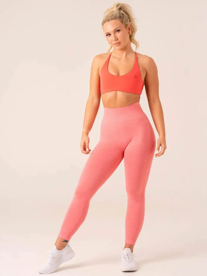 Leggings Womens Ryderwear Evolve Seamless Leggings Coral Marl