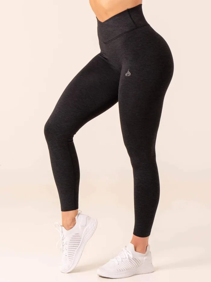 Leggings Womens Ryderwear Focus Scrunch Seamless Leggings Black Marl
