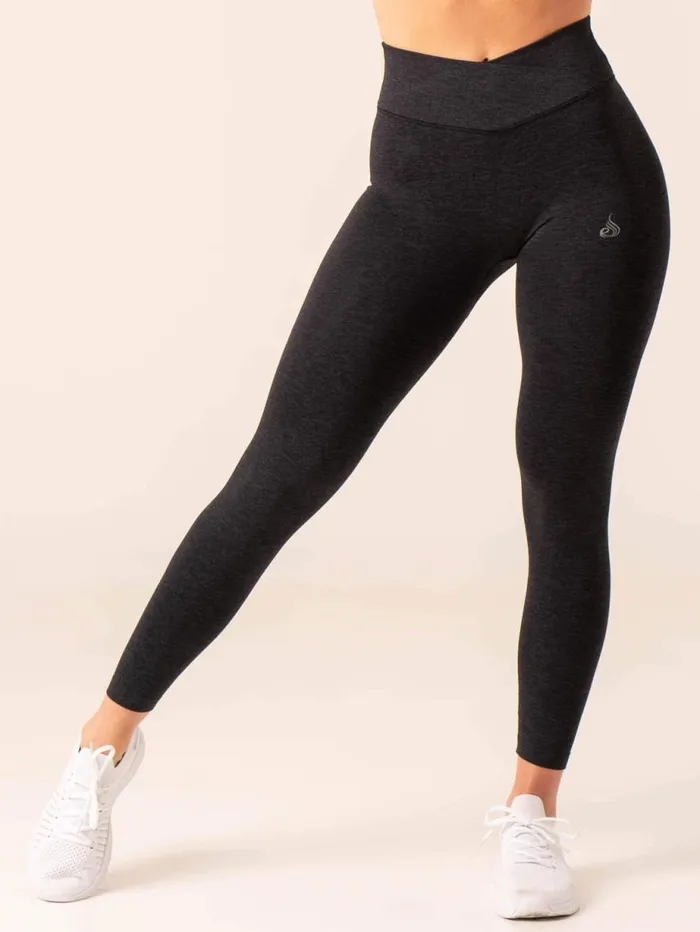 Leggings Womens Ryderwear Focus Scrunch Seamless Leggings Black Marl