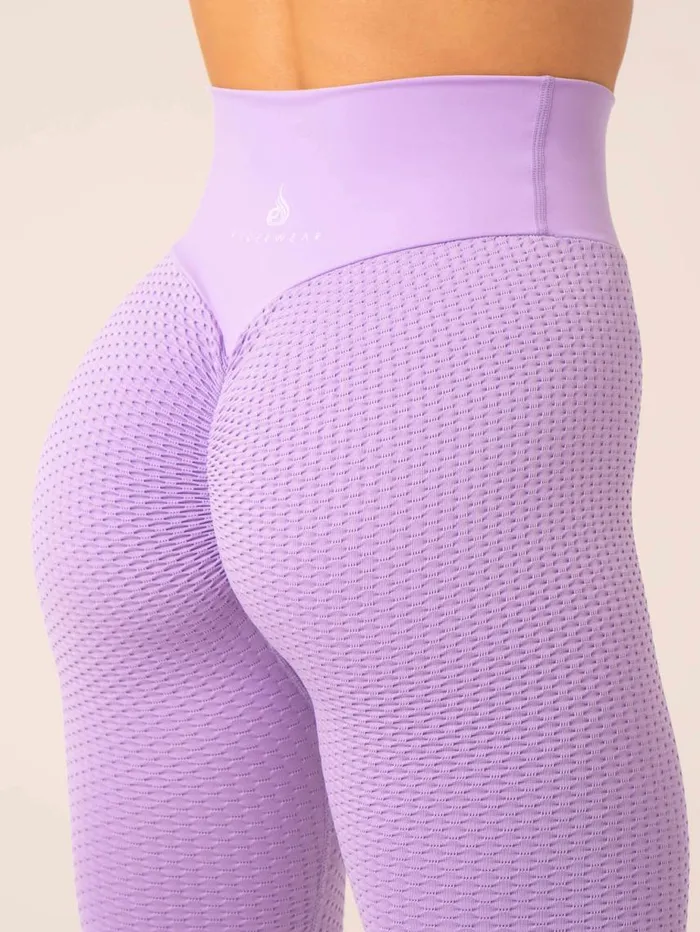 Leggings Womens Ryderwear Honeycomb Scrunch Seamless Leggings Lavender