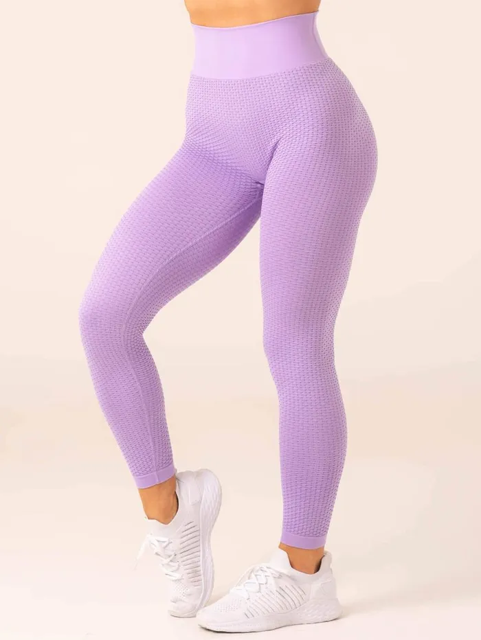 Leggings Womens Ryderwear Honeycomb Scrunch Seamless Leggings Lavender