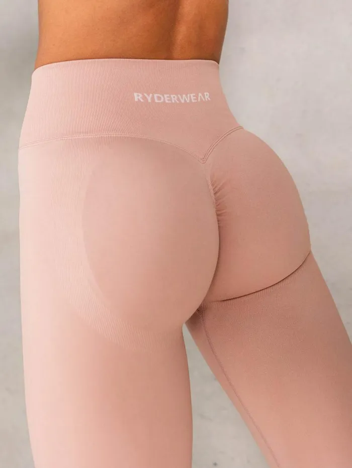 Leggings Womens Ryderwear Lift BBL Scrunch Seamless Leggings Biscotti
