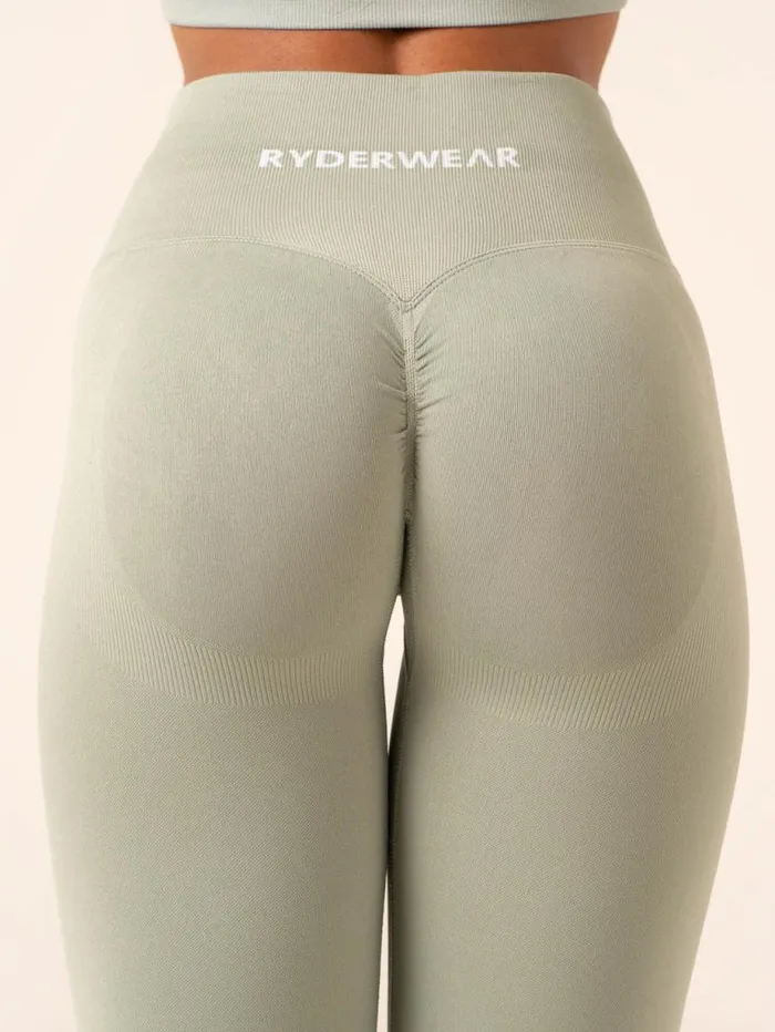 Leggings Womens Ryderwear Lift BBL Scrunch Seamless Leggings Sage