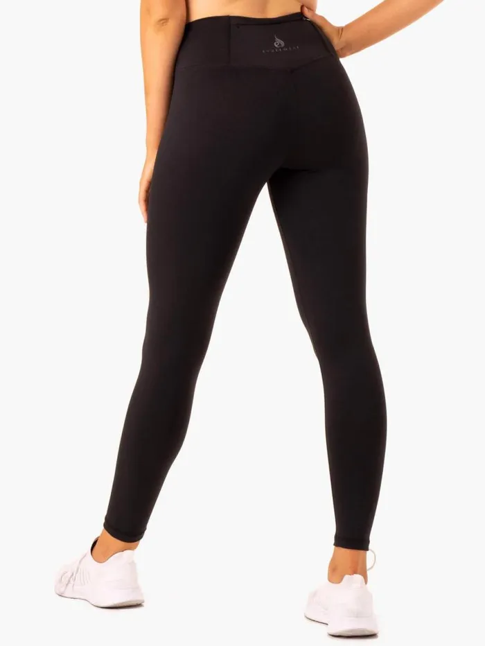 Leggings Womens Ryderwear Movement High Waisted Pocket Leggings Black