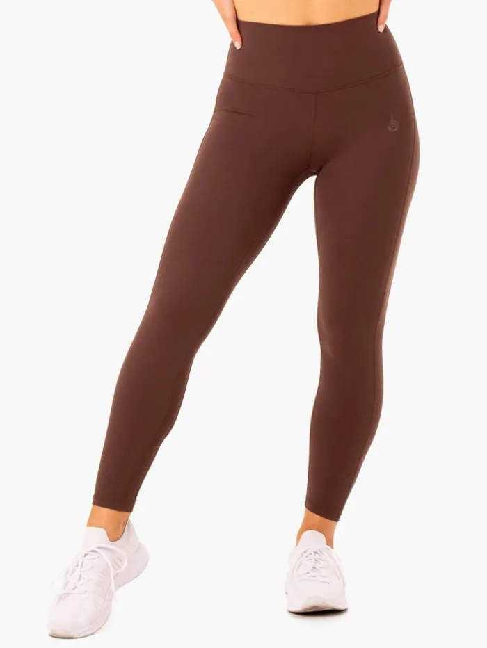 Leggings Womens Ryderwear NKD Align Leggings Chocolate