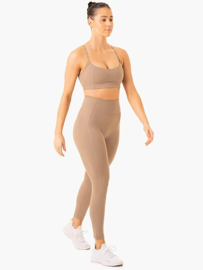 Leggings Womens Ryderwear NKD Frame High Waisted Leggings Latte
