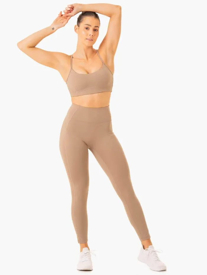 Leggings Womens Ryderwear NKD Frame High Waisted Leggings Latte
