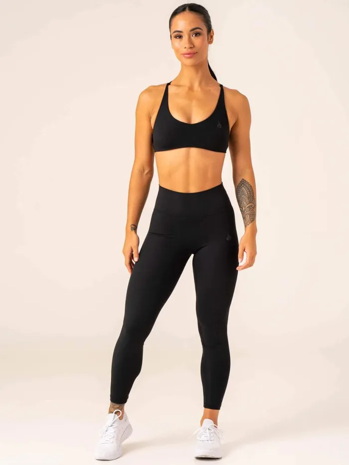 Leggings Womens Ryderwear NKD High Waisted Scrunch Leggings Black