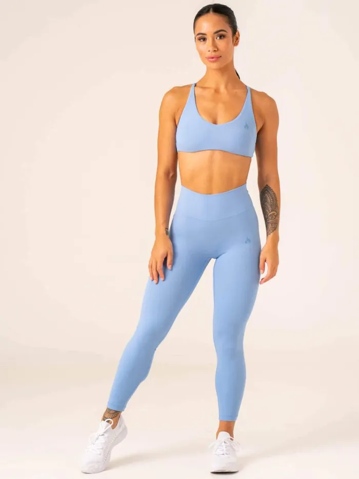Leggings Womens Ryderwear NKD High Waisted Scrunch Leggings Blue