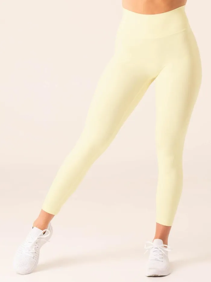 Leggings Womens Ryderwear NKD High Waisted Scrunch Leggings Lemon