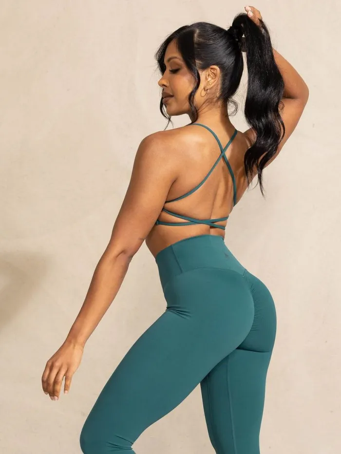 Leggings Womens Ryderwear NKD High Waisted Scrunch Leggings Teal