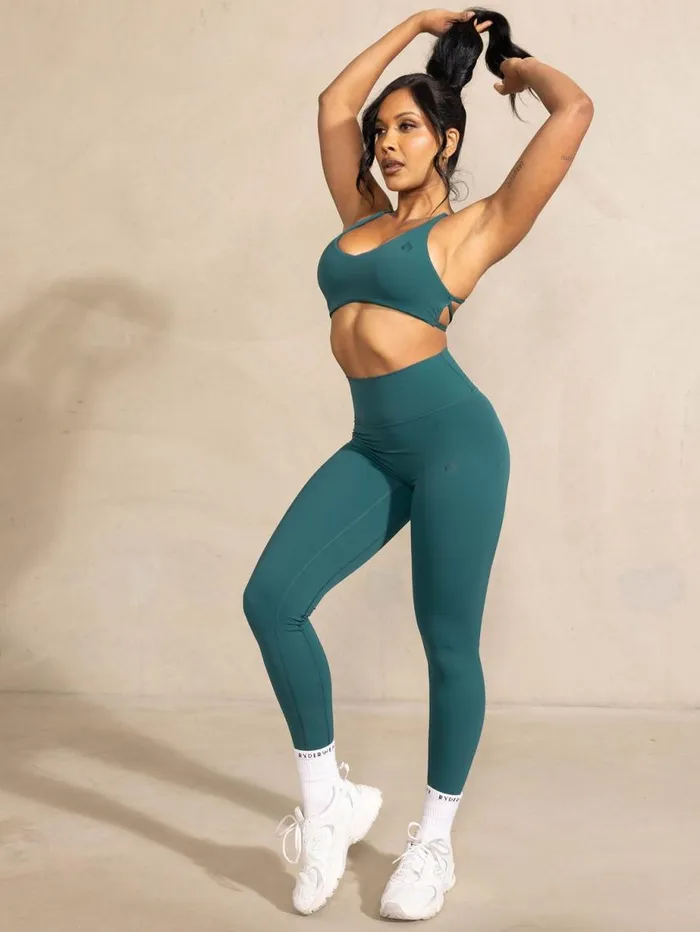 Leggings Womens Ryderwear NKD High Waisted Scrunch Leggings Teal
